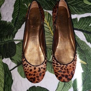 Leopard print flats